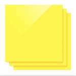 Feuille acrylique jaune opaque brillant 300x300x3mm (3 pcs)