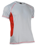 T-SHIRT DRY SKIN ITALY BLANC - ROUGE S