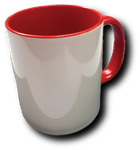 New york – Mug 11oz - 5 étoiles - Blanc avec poignée et interieur rouge - emballage individuel